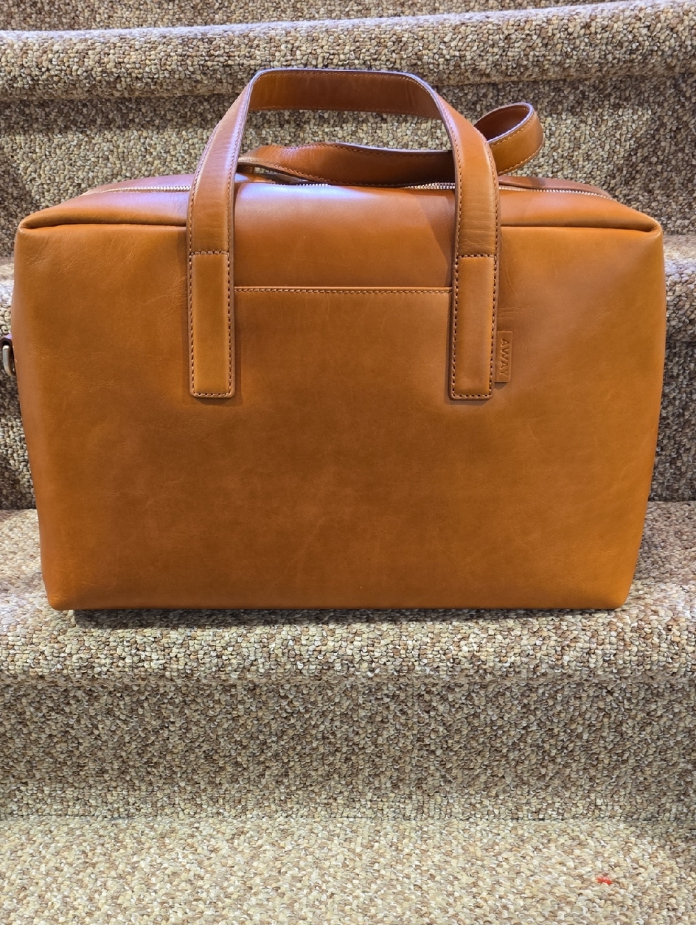Away Everywhere Leather Weekender Bag in Tan
